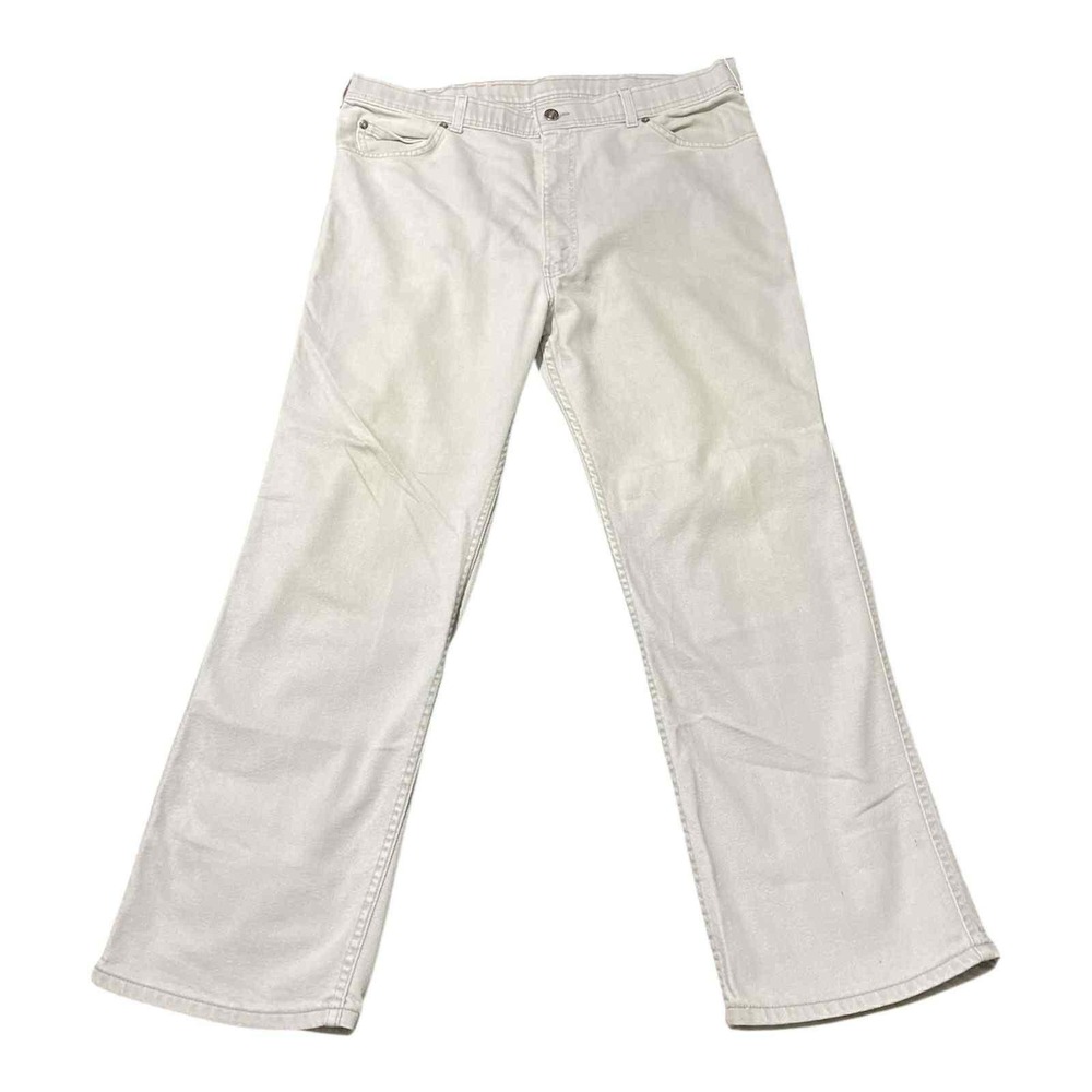 Levi's Jeans Mens 38x29 White Stretch Denim 5-Pocket Made‎ in USA Casual